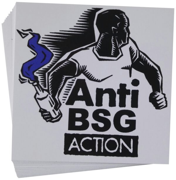 Aufkleber "Anti BSG Action“