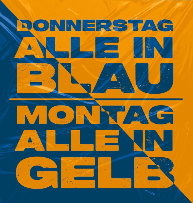 Blau und Gelb